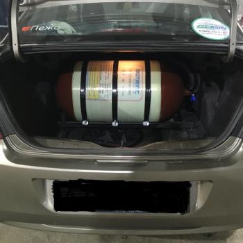 Металлокомпозитный цилиндрический баллон объемом 90  литров